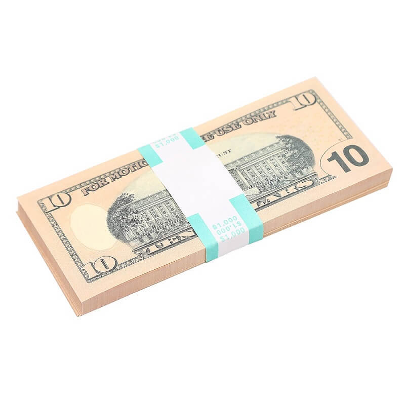 Argent accessoire 10 $ USD Billets de 1 000 $ Impression complète