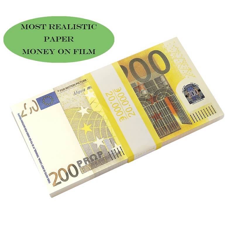 Euro Prop Money €200 Bills €20,000 Full Print