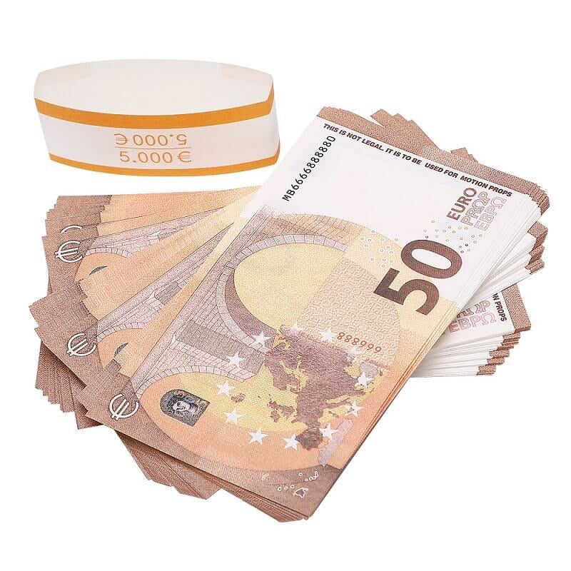 Euro Prop Money €50 Bills €5,000 Full Print