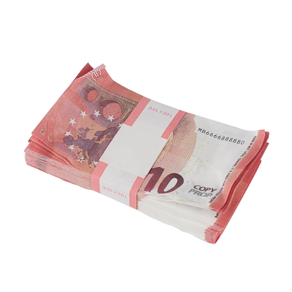 Billets de 10 €, style vieilli, billets en euros, impression complète de 1 000 €
