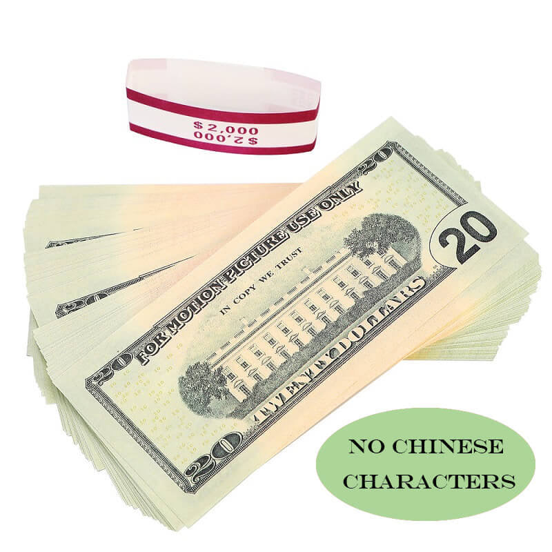 Argent accessoire 20 $ USD Billets de 2 000 $ Impression complète