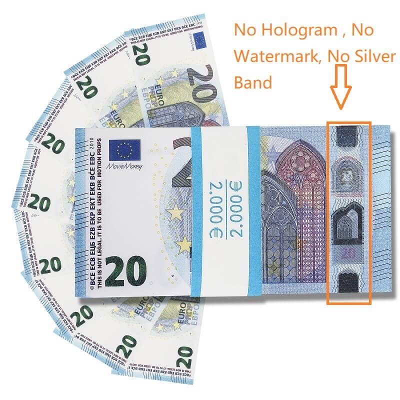 Euro Prop Money €20 Bills €2,000 Full Print