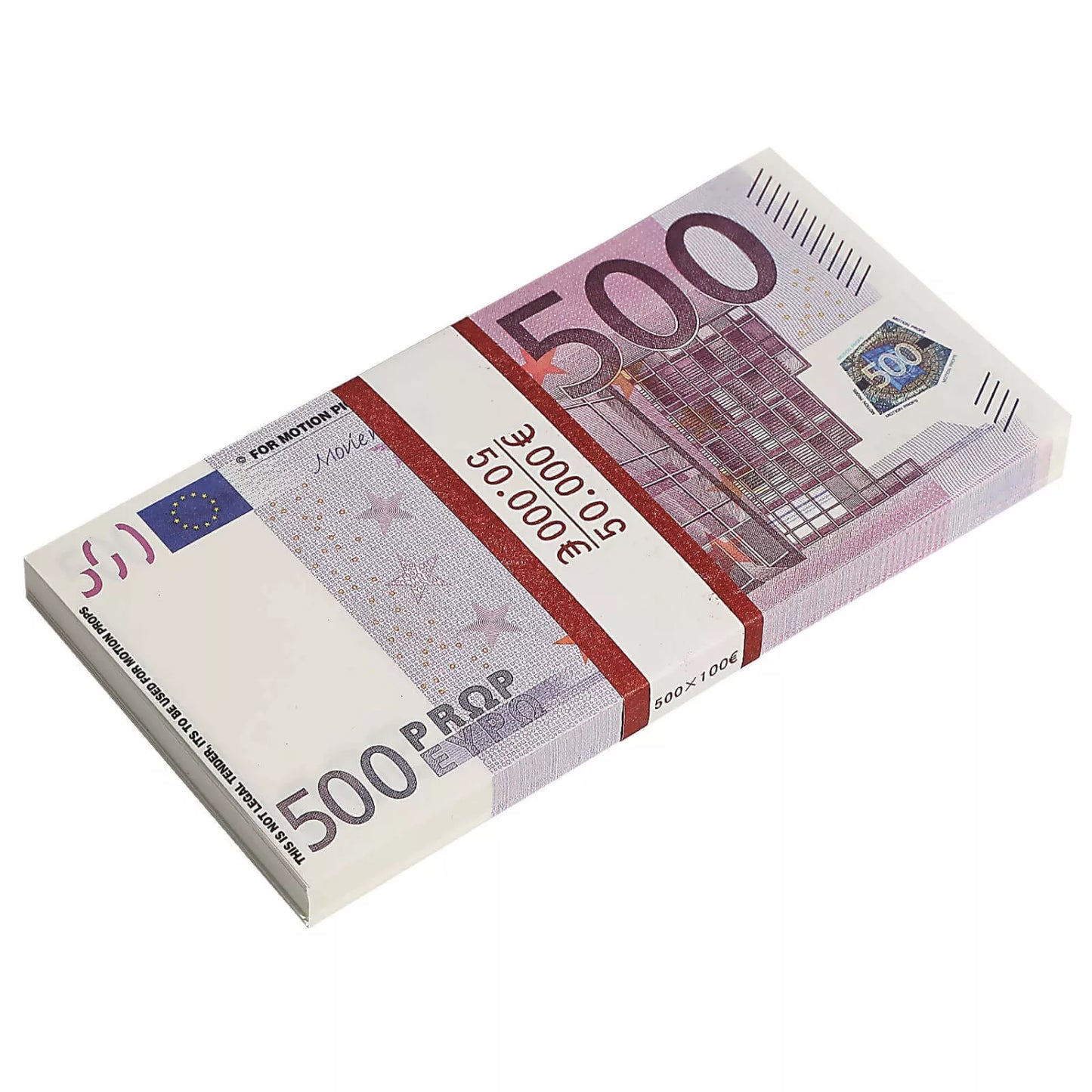 Euro Prop Money Billets de 500 € 50 000 € Impression complète