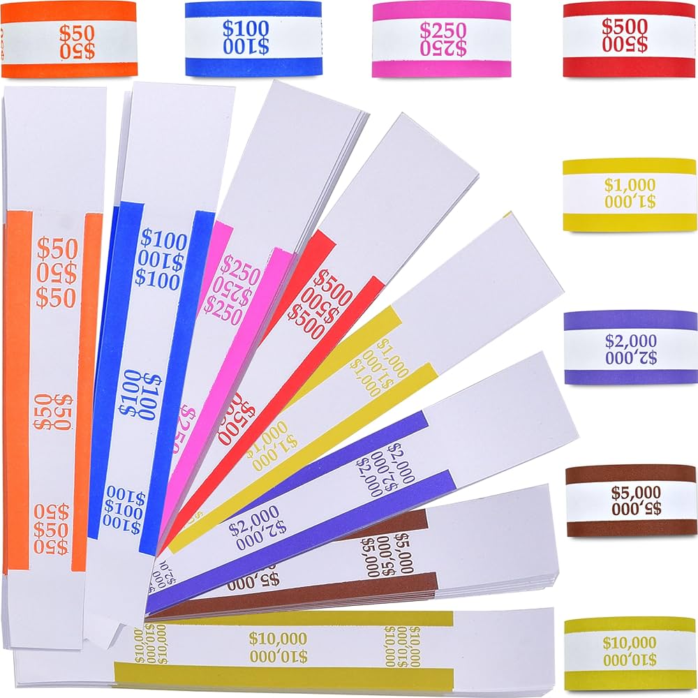 EURO MONEY STRAPS 100pcs