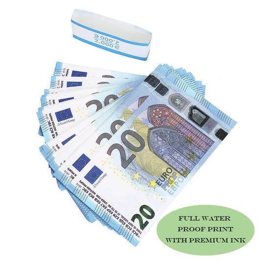 Euro Prop Money Billets de 20 € 2 000 € Impression complète