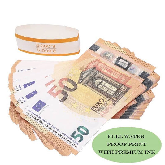 Euro Prop Money €50 Bills €5,000 Full Print