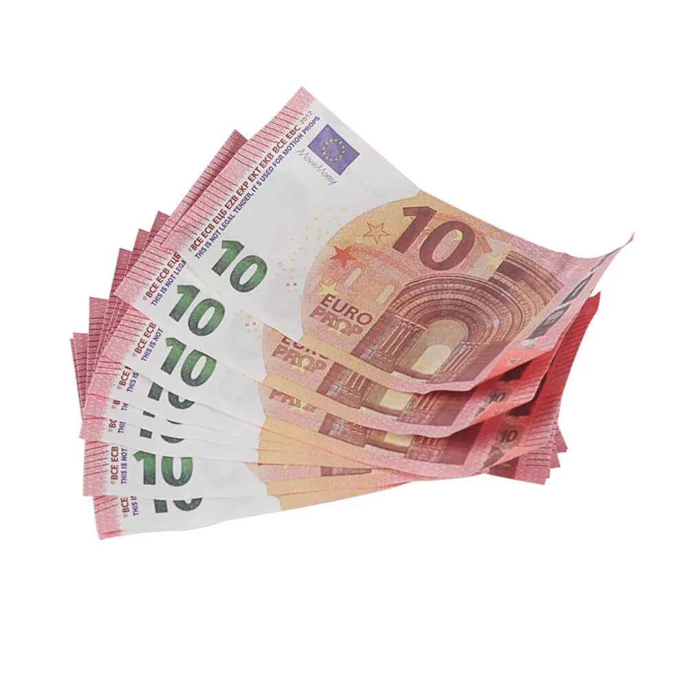 Aged Style Euro Prop Money €10 Bills €1,000 Full Print
