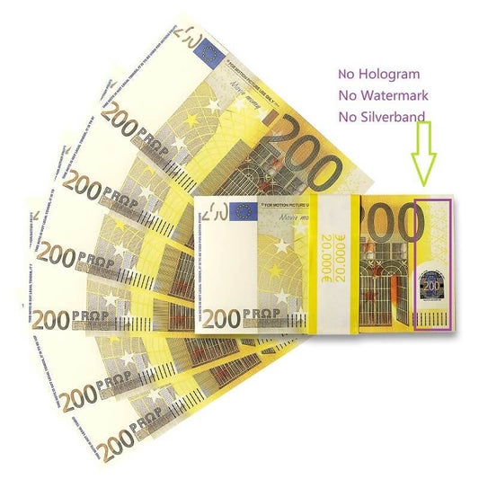 Euro Prop Money Billets de 200 € 20 000 € Impression complète