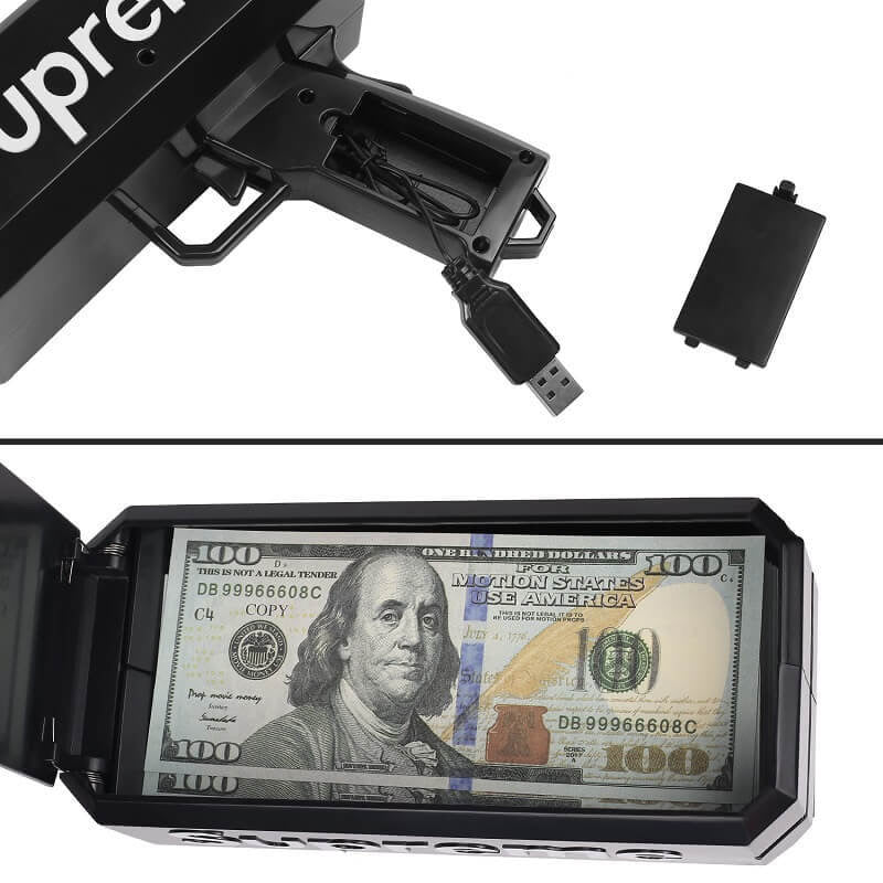 Prop Money Gun avec 100 billets