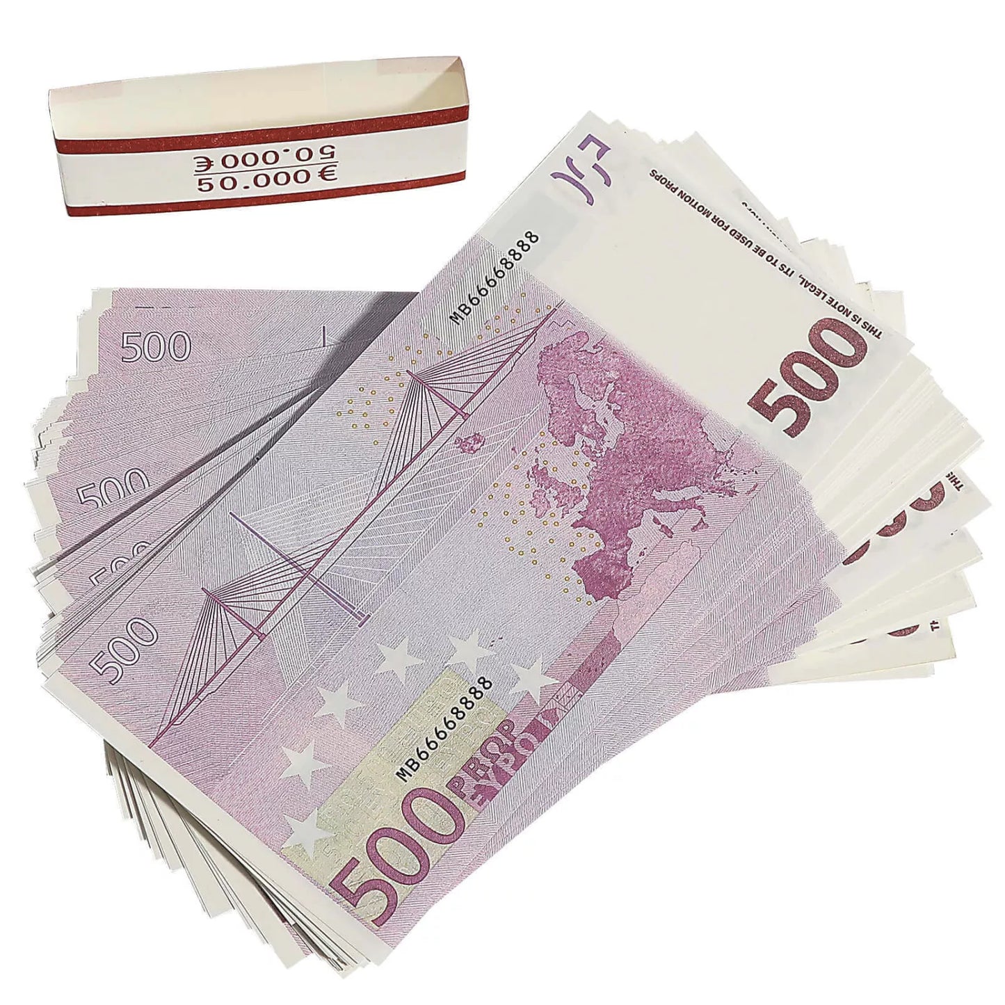 Euro Prop Money Billets de 500 € 50 000 € Impression complète