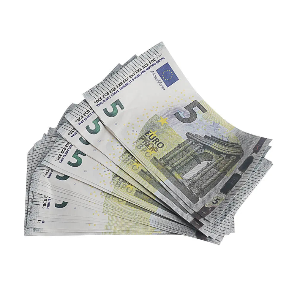 Aged Style Euro Prop Money €5 Bills €500 Full Print