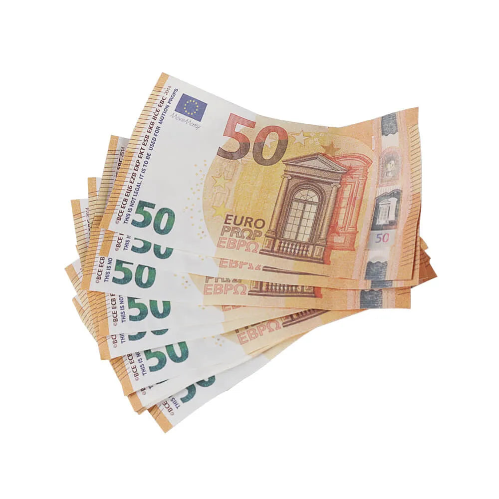 Billets de 50 € de style vieilli en euros, billets de 5 000 €, impression complète 