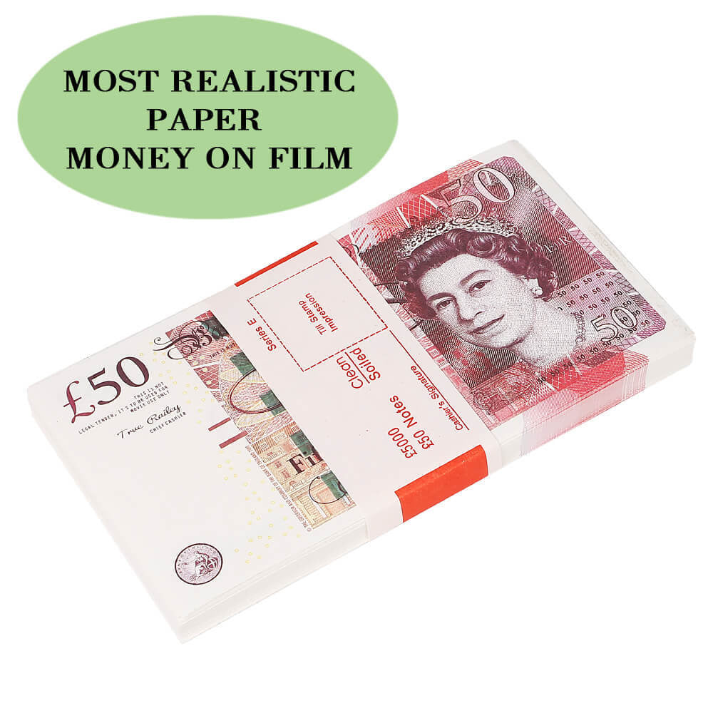 UK Prop Money GBP OLD STYLE £ 50 Pound Notes £ 5 000 Impression complète