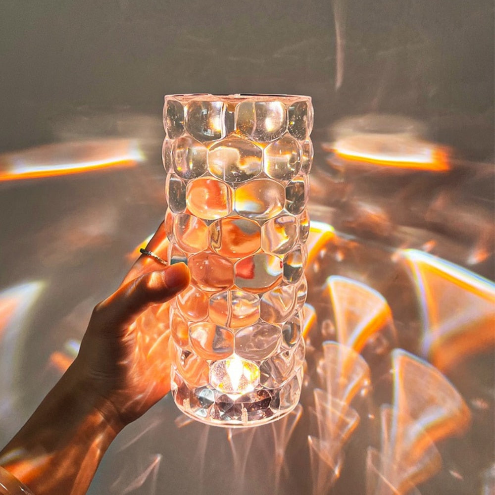 Lampe en cristal gouttes d'eau