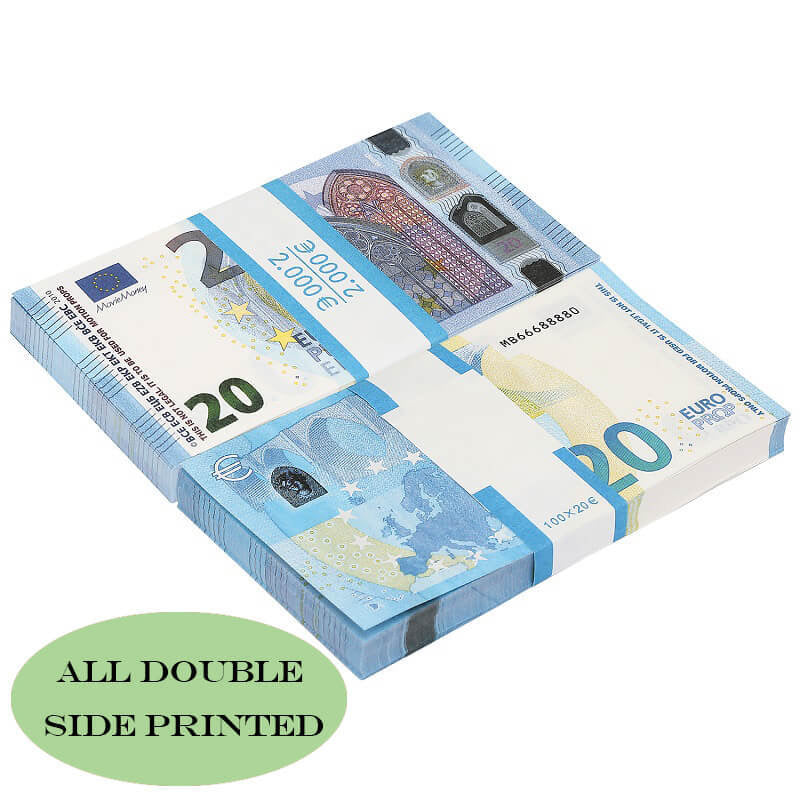 Euro Prop Money €20 Bills €2,000 Full Print