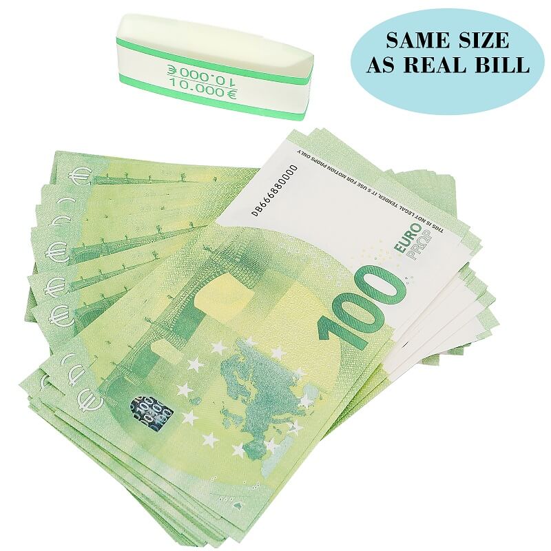 Euro Prop Money Billets de 100 € 10 000 € Impression complète