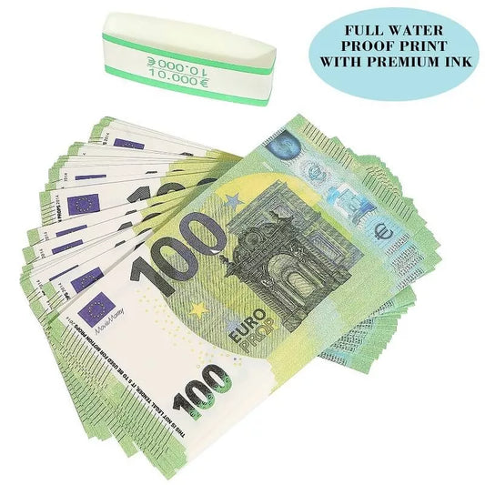Euro Prop Money Billets de 100 € 10 000 € Impression complète